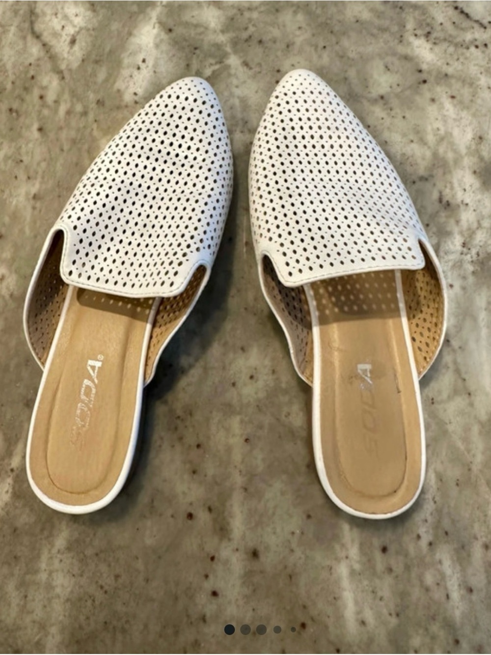 Soda White Mules Women's Size 6.5